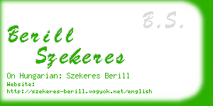 berill szekeres business card